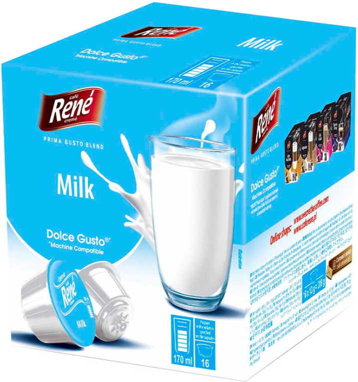 Moлоко в капсулах Dolce Gusto Cafe Rene Milk _