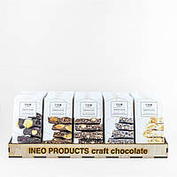 Шоколад крафтовий асорті Ineo products Білий крісп та смородина, білий кокос та арахіс, чорни BF, код: 7314235