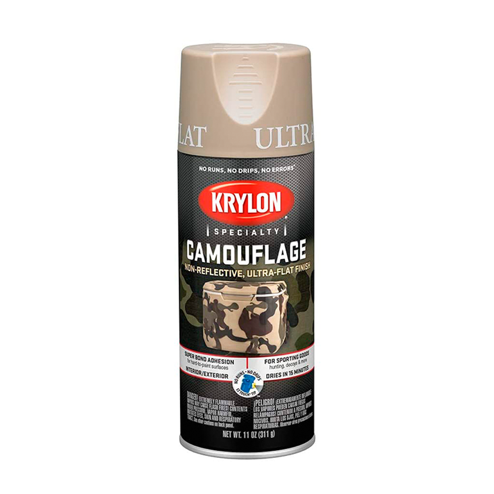 Фарба військова Krylon Camouflage Color Sand (пісочний) для створення військового камуфляжу, фото 1