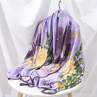 180*90 см люксовый шелковый большой женский модный шарф с узором