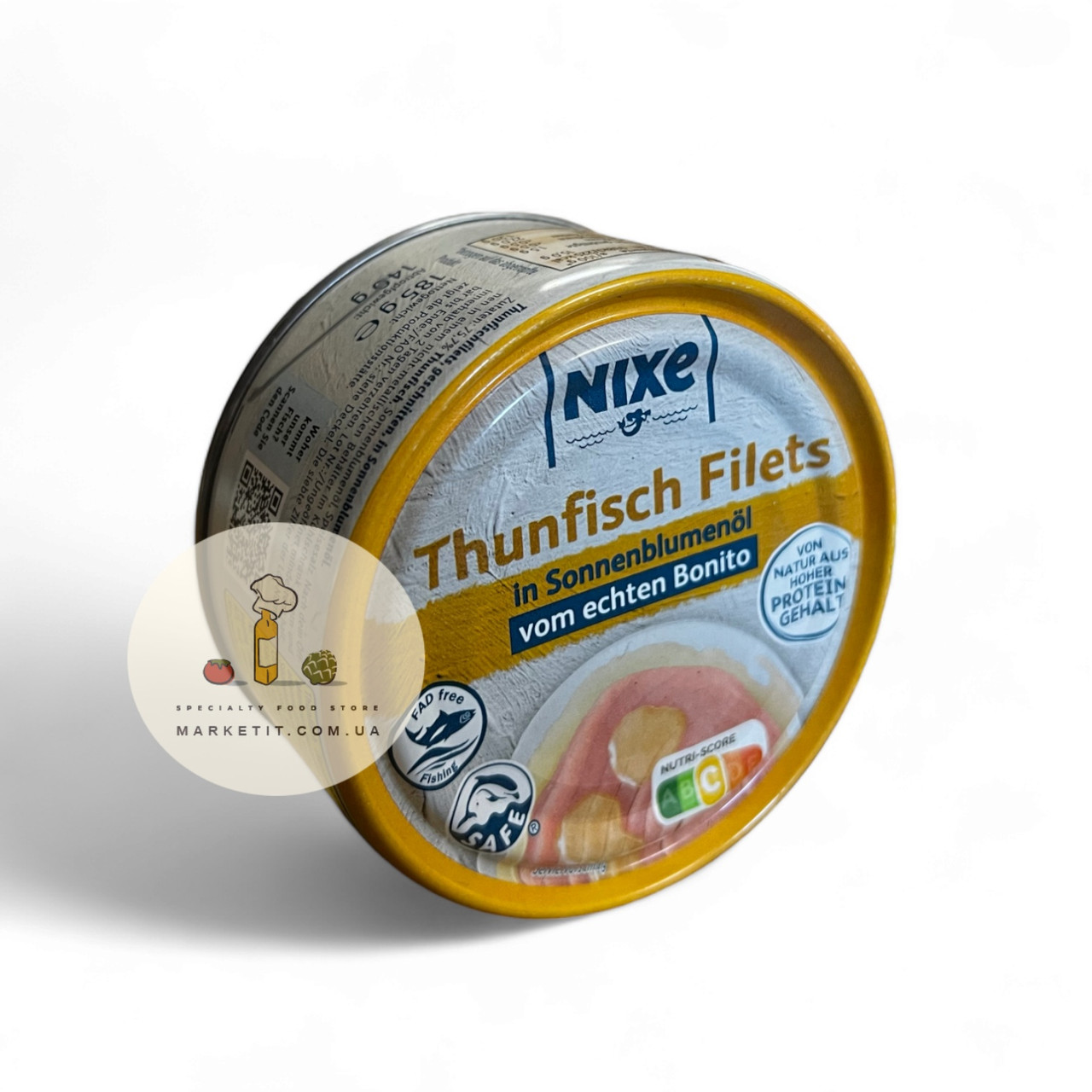 Тунець рожевий філе Nixe Thunfisch Filets, у соняшниковій олії 185 г., фото 1
