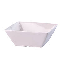 Тарелка глубокая квадратная из фарфора 17х17х7 см супница белые тарелки