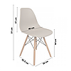 Крісло для кухні на ніжках Bonro В-173 FULL KD коричневе (4 шт), фото 4