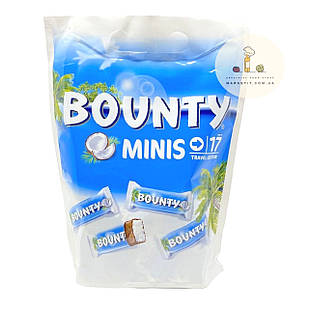 Шоколадні батончики Bounty Minis Travel Edition 500 г.