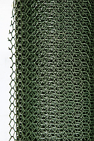 Сетка пластиковая темно-зеленая Ромб 20 х20 мм УФ стабилизированная 1.5 м х 20 м (вольерная сетка)
