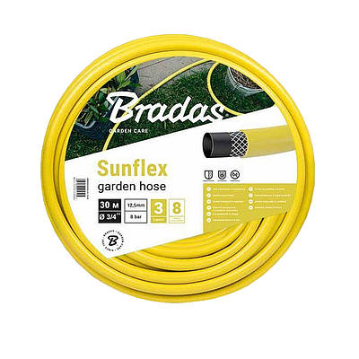 Шланг для поливання SUNFLEX 3/4<unk> - 20 м Bradas Польща жовтий WMS3/420