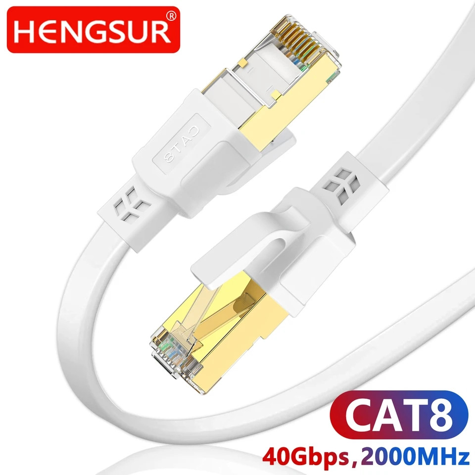 Ethernet кабель Cat 8 RJ45 белый 0,5 м 40 Гбит/с (ID#2220444067), цена ...