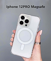Чехол для Iphone 12 Pro с MagSafe плотный чехол на айфон прозрачный с накладкой на камеру