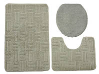Комплект килимків для ванної та туалету KONTRAST MALTA GRAY Im_1200