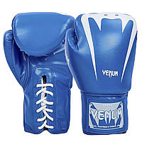 Перчатки боксерские на шнуровке VNM BO-8350 размер 8 унции цвет синий-белый mr