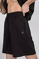 Женские шорты бермуды удлиненные, черные (XS-XL)