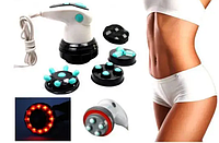 Масажер роликовий для антицелюлітного масажу 4 насадки, Антицелюлітні масажери для тіла електричні QAZ