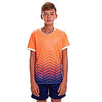 Форма футбольная детская Lingo LD-M8622B размер 2xs цвет оранжевый-темно-синий mr