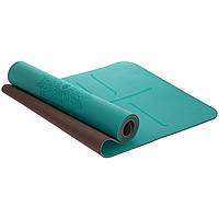 Коврик для йоги с разметкой Record FI-2430 цвет голубой mr