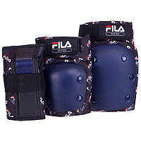 Комплект защиты FILA 6075111 размер M (12-16 лет) цвет синий mr