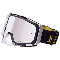 Мотоочки маска кроссовая JIE POLLY FJ-061 цвет белый-черный mr