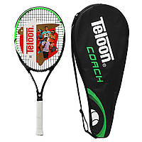 Ракетка для большого тенниса TELOON COACH цвет черный-зеленый mr