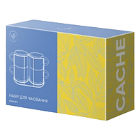 Набір чашок Cache 4шт 420мл на металевій стійці LIMITED EDITION, фото 3