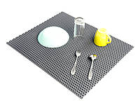 Кухонный коврик для сушки посуды EVAPUZZLE S 60x50 см сушка посуды, сушилка для посуды, коврик для кухни Серый