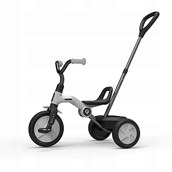 Велосипед триколісний складаний з батьківською ручкою Qplay (регулювання сидіння та керма) Ant+ LightGrey