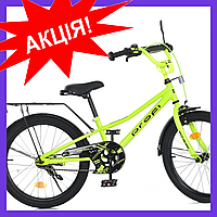 Детский велосипед 20 дюймов двухколесный Profi MB 20013-1 салатовый