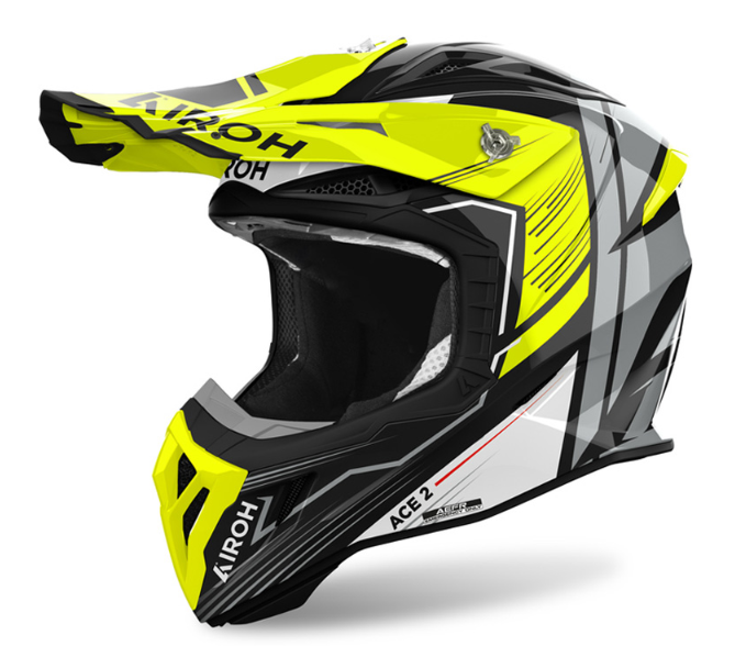 Мотошолом Airoh Aviator Ace 2 Engine black yellow, фото 1