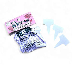 Мініатюрні етикетки - кілочки Honmamon (формою Y) 5 см х 3 см, 100шт (Японія)