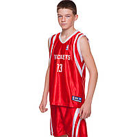 Форма баскетбольная детская NB-Sport NBA HOUSTON, MIAMI CO-0038 размер M цвет красный-белый ag