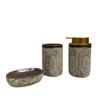 Набір для ванної кімнати 3в1 (мильниця, стакан, диспенсер) Two 899-2 S&T