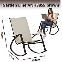 Одноместное садовое кресло-качалка Garden Line ANH3859 кресло для отдыха для дачи, кресло-качалка из металла