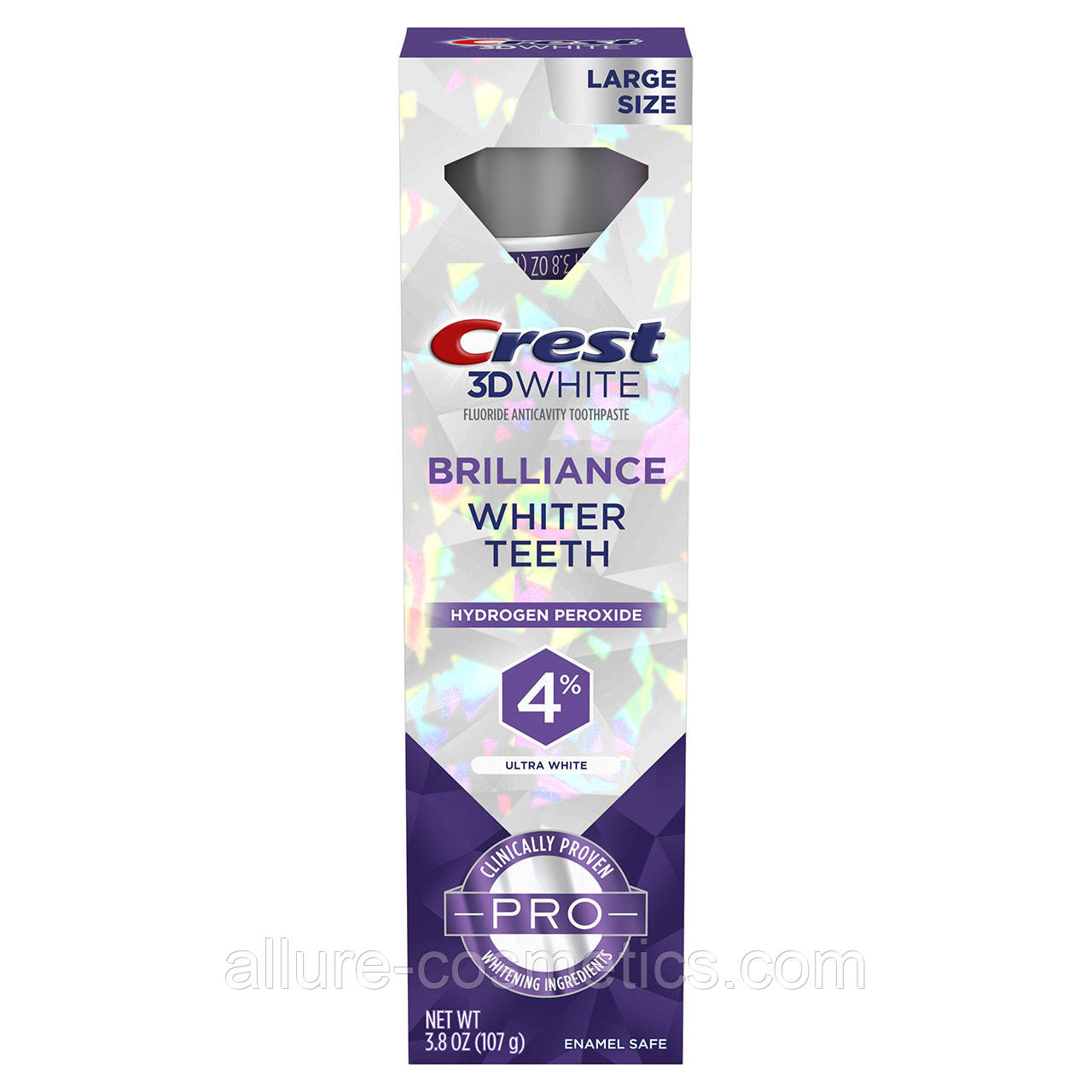 Вибілювальна зубна паста Crest 3D White Brilliance Toothpaste Hydrogen Peroxide 107 г
