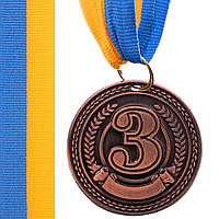 Медаль спортивная с лентой Zelart CELEBRITY C-6406 цвет бронзовый ag