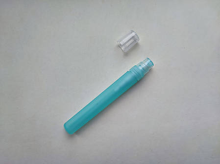9 - 10 мл Матовий бірюзовий пластик олівець спрей флакон, тестер, атомайзер, пластиковий з розпилювачем, флакони, фото 1