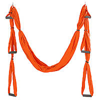 Гамак для йоги Zelart Antigravity Yoga FI-5323 цвет оранжевый ag