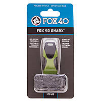 Свисток судейский пластиковый SHARX SAFETY FOX40-SHARX-SAF цвет черный-зеленый ag