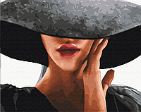 Картина-розфарбування по номерах Дама із секретом на полотні 40*50см Картини в цифрах BrushMe BS30651