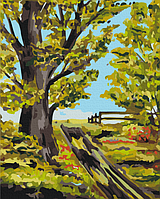 Акриловая живопись по цифрам номерам Старый дуб ©Bona Картины по номерам акриловыми красками BrushMe BS53960