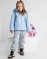 Демісезонна голуба вітровка-курточка на дівчинку 3,4,5,7 років