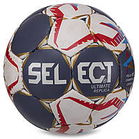 Мяч для гандбола SELECT HB-3661-2 №2 PVC темно-серый-белый-красный mr