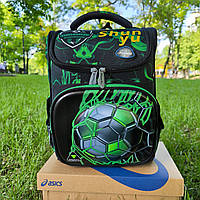 Рюкзак школьный для мальчика портфель ранец каркасный с ортопедической спинкой 1 2 3 класс футбольный