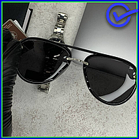 Мужские стильные летние солнцезащитные очки авиаторы черные, ободковые солнечные очки капли для стиля