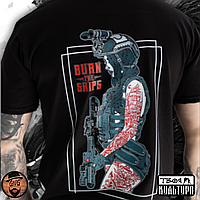 Мужская футболка "Burn the shipsr", мужские футболки и майки, мужская одежда, футболка с надписью