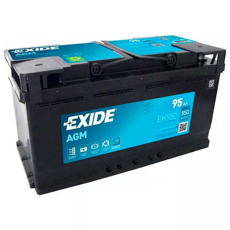 Автомобільний AGM акумулятор EXIDE 6СТ-95 Азе AGM EK950, фото 1