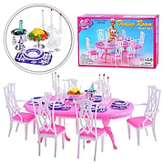 Ігровий набір Меблі для лялькового будиночка Gloria 9712 їдальня