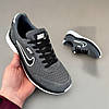 Чоловічі літні кросівки сірі (шкіра, сітка), кроси для чоловіків, чоловіче взуття на літо, розмір 40 41 42 43 44 45, фото 4
