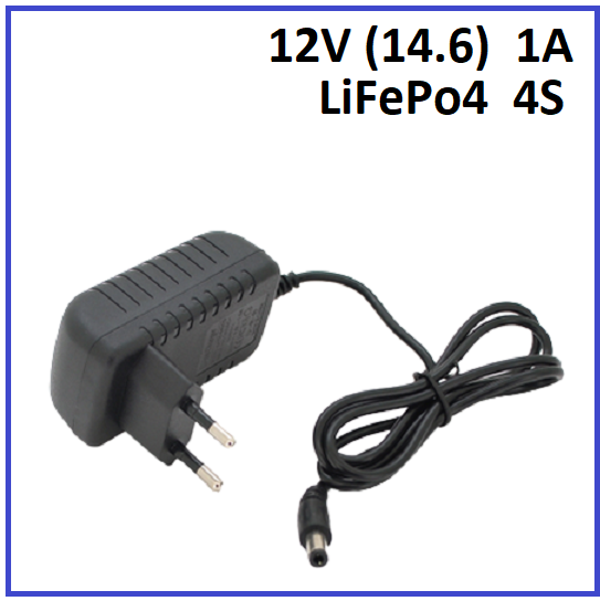 Зарядний пристрій Voltronic для LiFePo4 12V (14.6) 4S до 1A штекер 5.5х2.5, фото 1