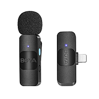 Профессиональный беспроводной петличный микрофон Boya BY-V1 Lightning для iPhone