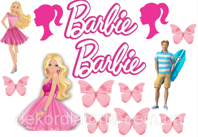 Вафельна картинка "Барбі" №8022