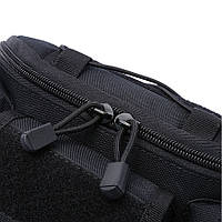 Черная сумка тактическая нагрудная, Мужская сумка рюкзак слинг, Армейская сумка MU-703 через плечо
