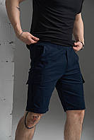 Летние мужские шорты Miami от Intruder стильные однотонные легкие шорты синие JMS